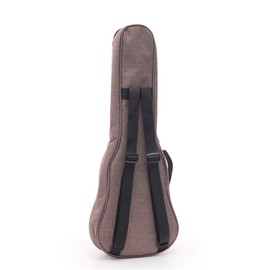 Longteam Linen Simple Ukulele Case 10mm Sponge Portable Waterproof Ukuleles bag Cover Uke gig bag with Accessory Storage Pocket (23 In Concert, Brown)
