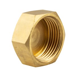 tecuro Cap with hexagon, internal thread Rp 2 inches, blank brass CW617N according to drinking water regulation 50930-6