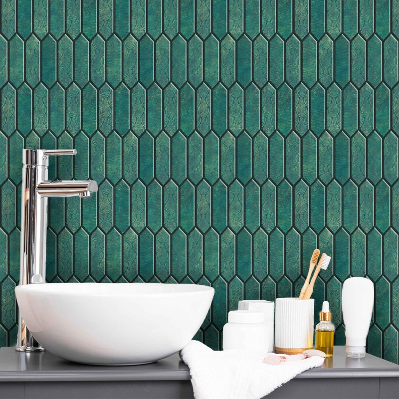 Mosaicowall 10-Sheet Peel and Stick Tile - 11.9"x11.8" Premium Kitchen