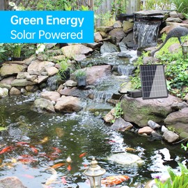 Biling 8W Solar Pond Aerator, 4400mAh Battery Backup Solar Aerator for Pond, 3 Working Modes Solar Air Pump for Outdoor Small Pond Fish Tank