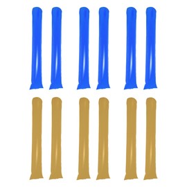 Anderson's 12-Piece Blue and Gold Cheer Stick Set, 4 Inches x 23 Inches, Fan Gear, Noisemakers, Homecoming, Holidays, Sports Fan Gear,School Spirit, Football Cheerleader Accessories