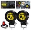 X-STYLE Motorcycle LED Fog Lamp, Yellow, 10W LED Work Light,
