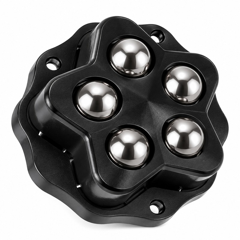 Self-Adhesive Furniture Caster Wheels – Stainless Steel 360° Swivel Rollers