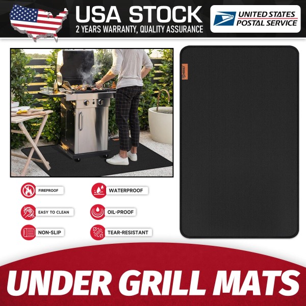 Modigt 48 X 30 Inch under Grill Mats for Outdoor
