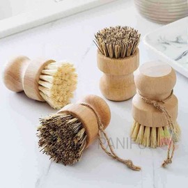 Funny Wooden Cleaning Brushes: Sink, Shell, Mini 01 Wood Cleaning Brush - Brown 2ea