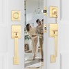 Haidms Gold Double Door Door Lock Set, Heavy Duty Double
