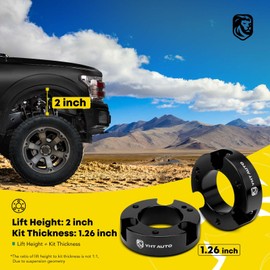 YHTAUTO 2 Inch Front Leveling Lift Kit Fit 2019-2026 Ford Ranger | RWD/4WD | Strut Spacers Raise the Front By 2 Inch | 2PCS Suspension Leveling Kit w/Hardware