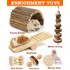 Sofier Hamster, Guinea Pig Toys Accessories Natural Chews for Teeth
