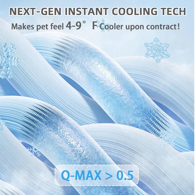 Dog Cooling Mat Extra Large, Q-Max>0.5 Double-Sided Thickened Breathable Cooling
