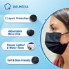 100 Pack Medical Grade Black Disposable Face Masks-Protective 3 Ply
