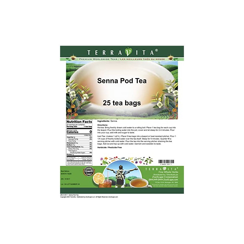 Senna Pod Tea (25 tea bags, ZIN: 513517)