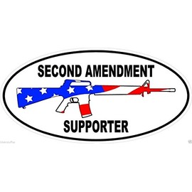 BIKERSTUFFUS 2ND Amendment Supporter Sticker (LOT of 3) Helmet Sticker Hard HAT Sticker Laptop Sticker Toolbox Sticker