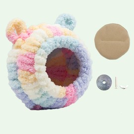 Hakona Bird Nest Birdhouse Tent Parakeet, Heater, Warm Fluffy Plush Knit Small Animal, Hammock, House, Hanging Bunka Fowl in Winter, Cute Round Cave Cockatiel, Bird, Toy Hamster, Hideaway, Playground,
