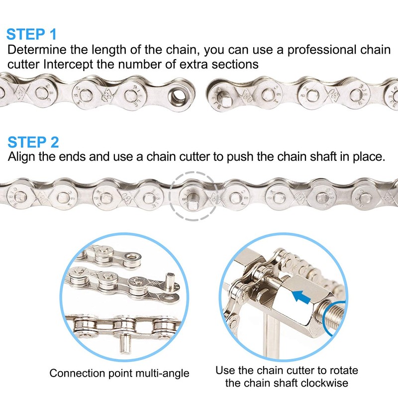 TAGVO 6/7/8 Speed Chain Plating Silver 116 Link with Quick