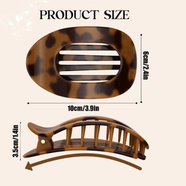 4 PCS Flat Claw Clip, Flat Claw Clips for Women Fine Hairs, Flat Hair Claw Clips, Claw Clip, Flat Hair Clips for Thin, Thick Hair, Hair Accessories for Women and Girls ﻿