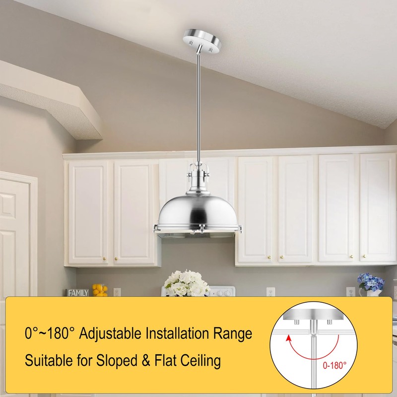 4 Pieces 12-inch M10 Threaded Extension Poles Lighting Fixture Downrods