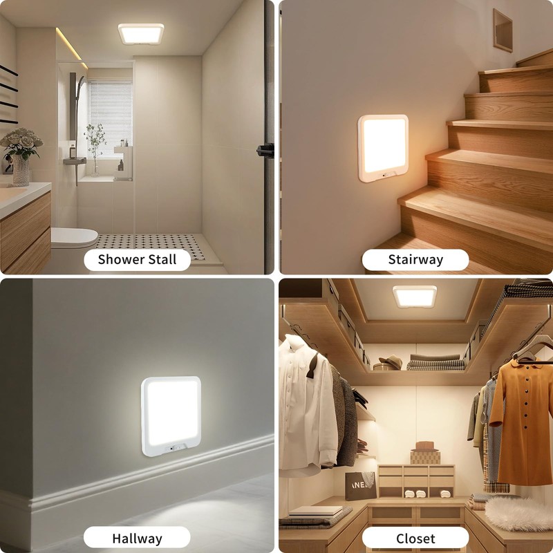 USB C Rechargeable Motion Sensor Ceiling Light 550LM with Remote,