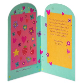 American Greetings Birthday Card for Granddaughter with Stickers (Pinch of Sugar)