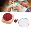 Pin Cushion Kit Cute Pumpkin Shape Pin Cushion Wooden Base