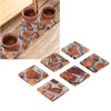 6Pcs Wood Coasters Innovative Insulation Cup Mat Pad Craft Works