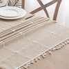 MIULEE Linen Tablecloth 100 x 140 cm Beige Checked Linen