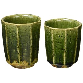 Aito UOM882 Kyoto Ware Kiyomizu Ware Kino Kiln Tea Cup Gumi Tea Cup, Oribe Chamfer