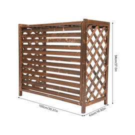 Air Conditioner Fence, Wood Outdoor Privacy Fence Screen, Trash Can Screen Fence, Pool Equipment Fence Enclosure (39.37 * 16.93 * 37.01in)