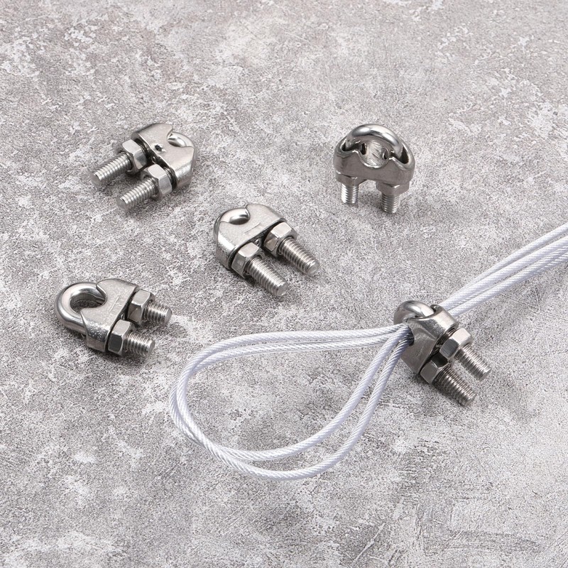 20 PCS M10 3/8" Wire Rope Cable Clip Clamp, 304