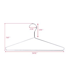 60 Quality Hangers Heavy Duty Metal Suit Hanger Coat Hangers with Polished Chrome 17 inch Wire Hangers (Suit Coat Hanger - 60 Pack)