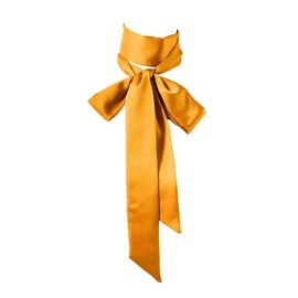 Long Thin Skinny Scarf Satin Neckerchief Ribbon Tie Waist Belt for Women (yellow)