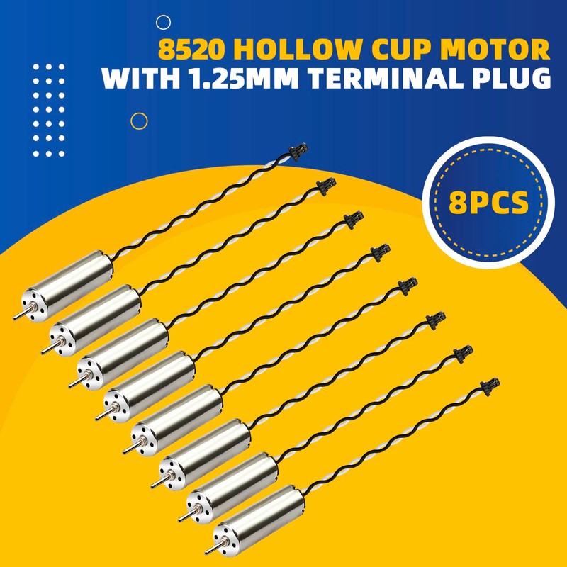 DaFuRui 8 Pack 8520 Motor 8.5x20mm Coreless Brushed Motor 3.7V