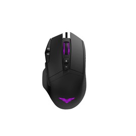 PREYON Falcon Kabel gebundene Gaming-Maus mit RGB-Hintergrundbeleuchtung und Geflochtenem Kabel - Computermaus mit Omron 20M-Schaltern - 12400 DPI Optischer Sensor - 9 Programmierbare Tasten