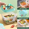 EASYLOCK Bento Lunch Box with Compartments 1,4L Salad Bowl with