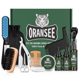 Kit Cuidado de Barba para Hombre 13 en 1 con Alisador y Aceite