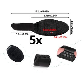 AOYEGIC Pack of 5 finger splints, finger bandage, stacking splint, finger protection support, splint finger orthosis, thumb splints, for index finger, middle finger, ring finger, small finger (black)