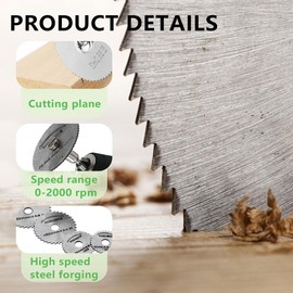 Portable Drill Saw Blades for Dremel Rotary Tool Cutting Discs Mandrel Saw Blades Cutting Discs with Straight Shank Mandrel for Wood Plastic Metal Stone (Silver)