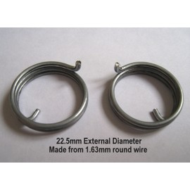 Northern DIY 6 Door Handle Springs (3 Handed Pairs), 2 + 1/2 Turns, 1.63mm Wire, 22.5mm Diameter