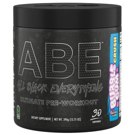 ABE Pre Workout Powder - All Black Everything Pre Workout Energy Drink with Citrulline Malate & Beta Alanine | for Pump, Energy, Performance (30 Servings) (Bubblegum Crush)