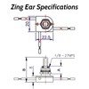 Txelegant Switch Zing Ear ZE-117M Series 3/8" 3 Way Push