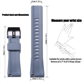 MCXGL Resin Bracelet Compatible with Caiso G-Shock GA-2000 PRG-600 650 PRW-6600 Men's Rubber Sport Waterproof 24 mm Bracelet Watch Strap Accessories, Created Quartz