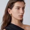 Gold Earrings for Women, ALEXCRAFT 14K Goldplated Stud Hoop Earring