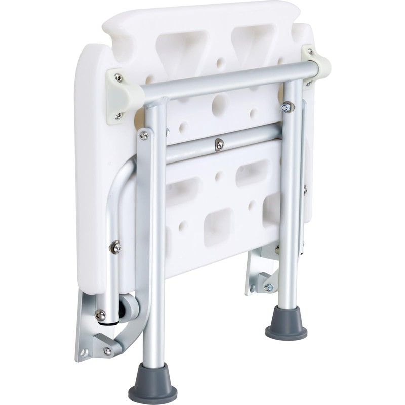 VEVOR Folding PE Shower Seat, 15.7'' x 14.8'' Unfolded, Wall