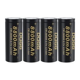 26650 Rechargeable Battery 3.7v li-ion Rechargeable Batteries for Flashlights Headlamps Garden Lights Street Lights (8800mAh, 4)