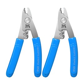 Duogalia Fiber Optic Stripper 3 Port Hole Fiber Optic Stripping Tool with 6" handle - Hex Key Adjustable For Jacket, Buffer, and 125μm-250μm Coating Stripping Tool (2 Pack)