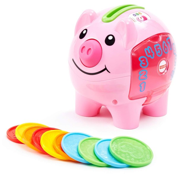 Fisher-Price Laugh & Learn Smart Stages Piggy Bank Pink, Small