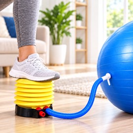 Inflator Pump for Exercise Balls – Compact Manual Air Pump for Pilates, Yoga & Mini Fitness Ball Setup