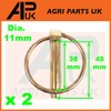 APUK 2x Trailer Linkage Lynch Linch Pins Clip 11mm x