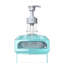 Compatible with Listerine Mouthwash Pump Dispenser for 1 and 1.5 Liter Bottles by kitchentoolz - Easy Dispensing and Mess Free - White Pump