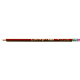 Faber-Castell Dessin HB Pencil with Eraser Tip (Pack of 12)