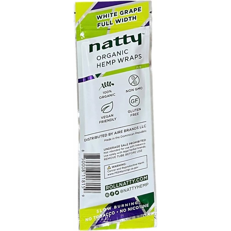 Natty Full Width Wraps 15 Packs Per Box 4 Wraps